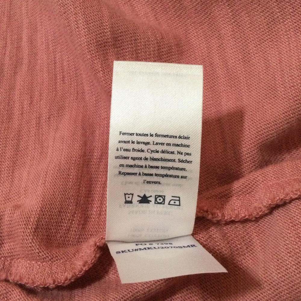 Faherty Men’s Slub Cotton 1/4 Zip Summer Red Sweater Size XXL - Picture 10 of 10